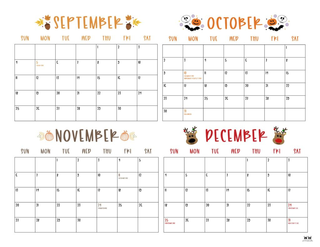 2022 4 Month Calendars - 20 Free Printables | Printabulls throughout Printable Calendar 2025 4 Months Per Page