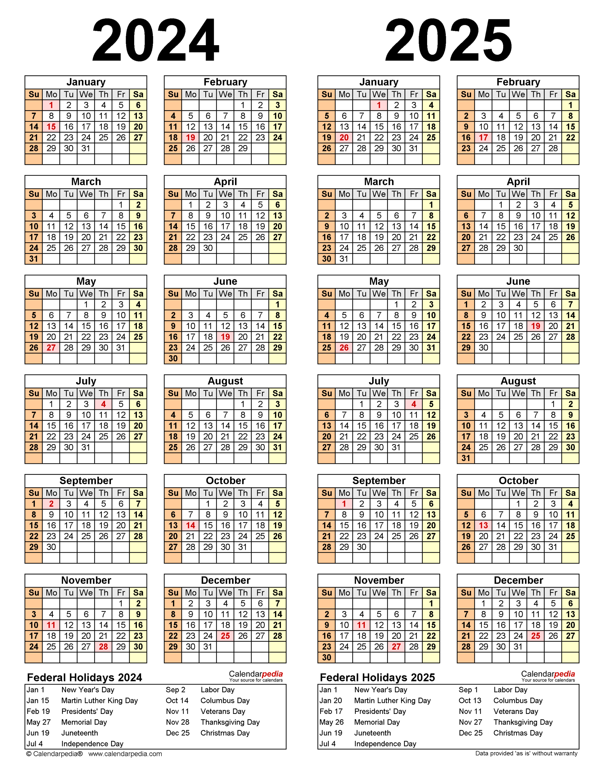 2024-2025 Two Year Calendar - Free Printable Excel Templates pertaining to Timeshare Calendar 2025 Printable