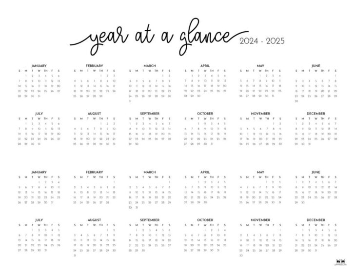 Free Printable Monthly Calendar 2024 – 2025 Free Printable Monthly Calendar 2024 – 2025