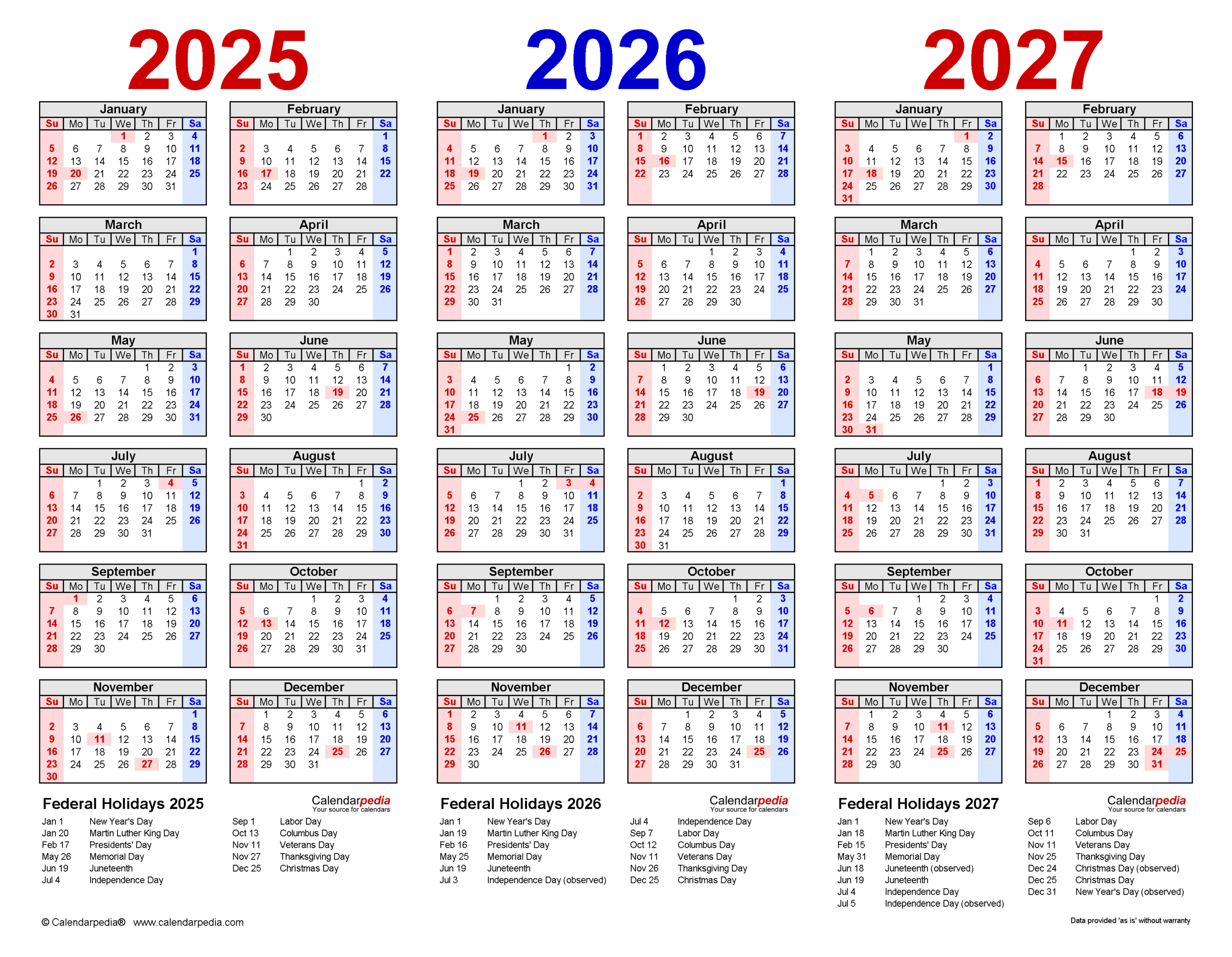 2025-2027 Three Year Calendar - Free Printable Excel Templates with 3 Year Calendar 2025 to 2026 Printable