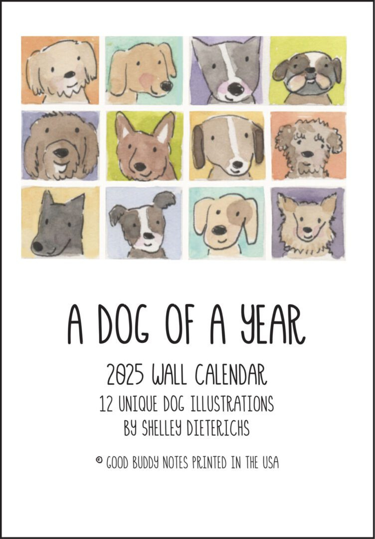 2025 A Dog Of A Year Calendar | Good Buddy Notes in Printable Dog Calendar 2025