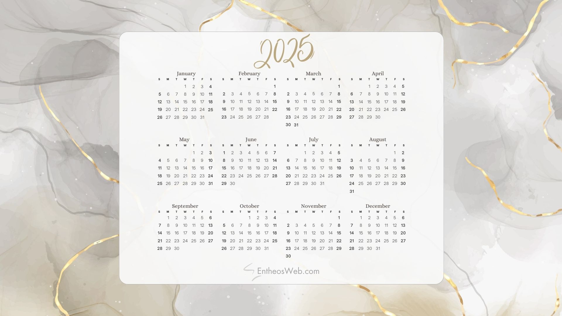 2025 Calendar Desktop Wallpaper (Jpg) &amp;amp; Printables (Pdf) | Entheosweb within Printable Desktop Calendar 2025