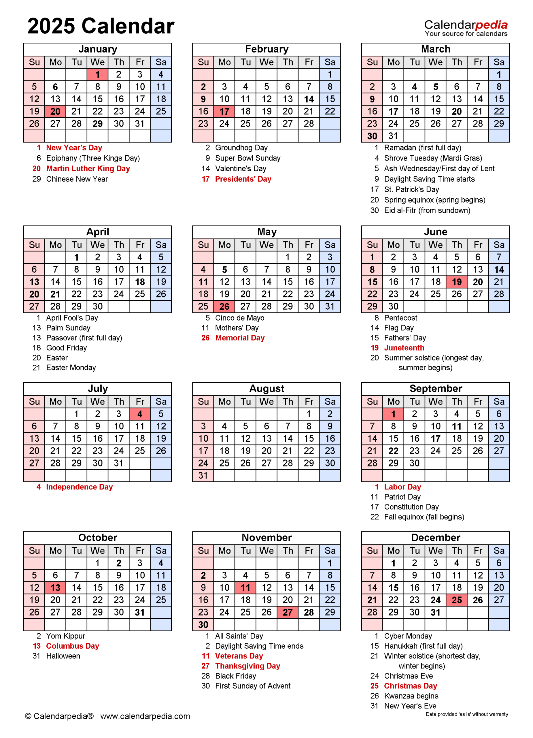 2025 Calendar - Free Printable Excel Templates - Calendarpedia within Lent 2025 Calendar Printable