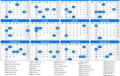 2025 Calendar in Free Printable 2025 Yearly Calendar With Holidays