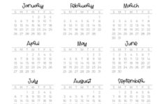 2025 Calendar Printable – 18 Cute & Free 2025 Yearly Calendar in 2025 Printable Yearly Calendar