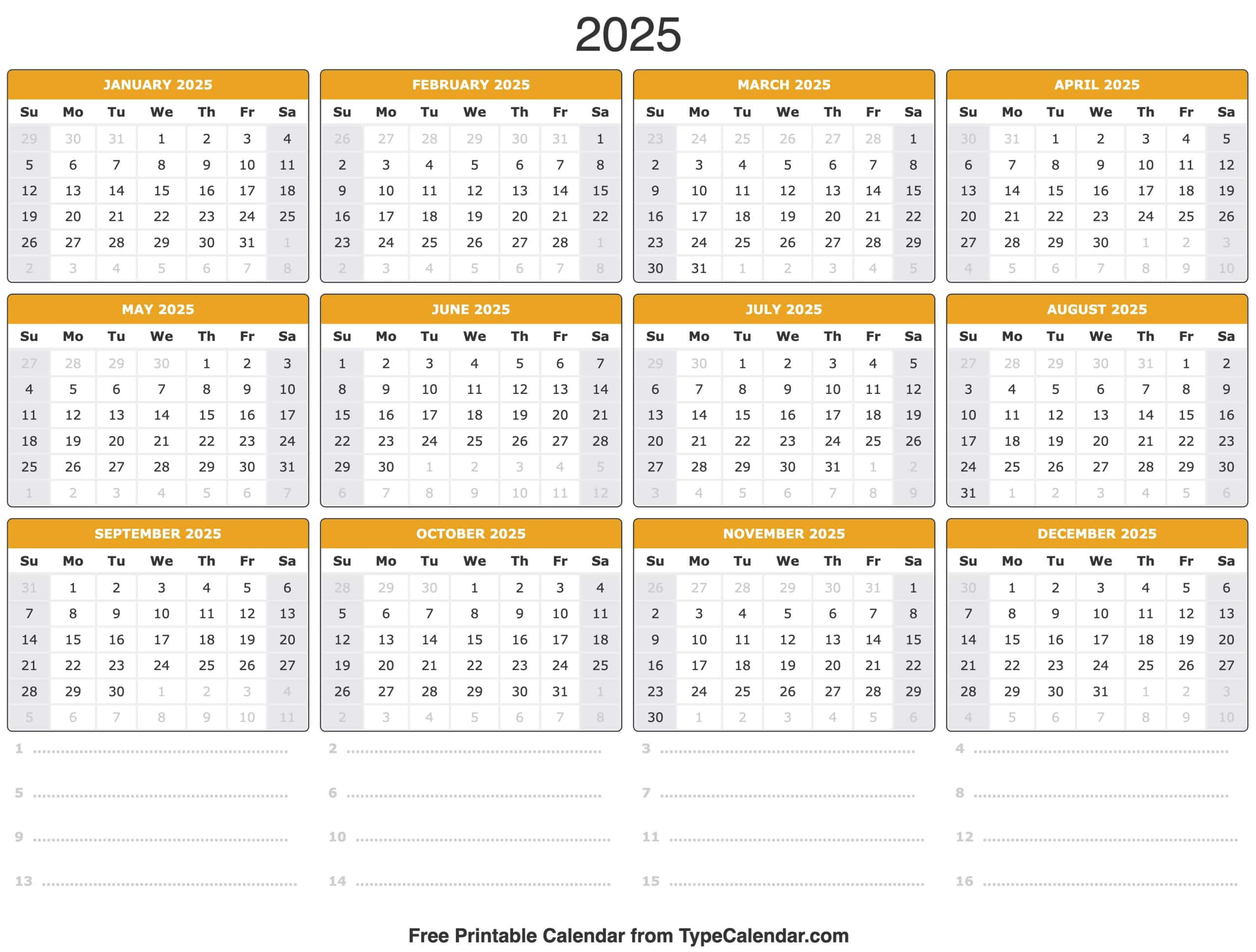 2025 Calendar - Printable Calendar 2025 With Holidays inside Printable Calendar 2025 With Julian Dates