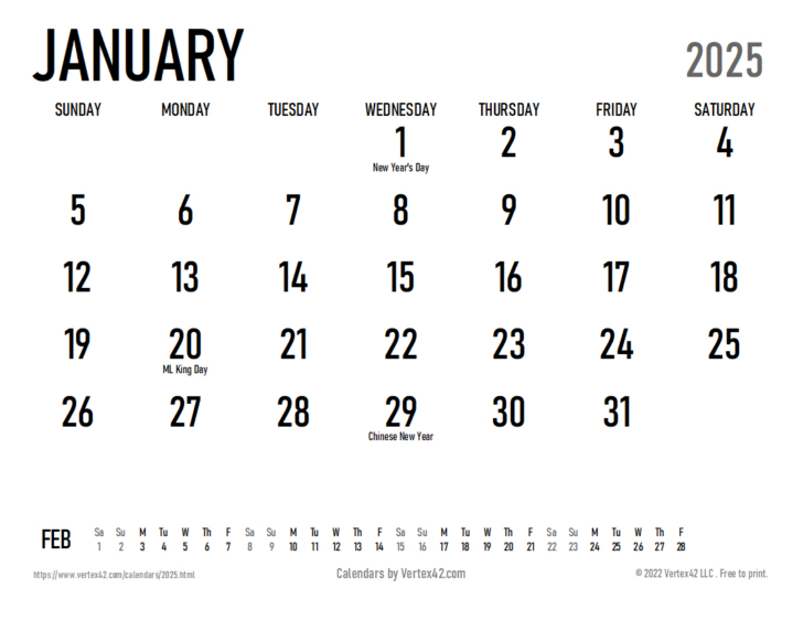 Free Printable Google Calendar 2025