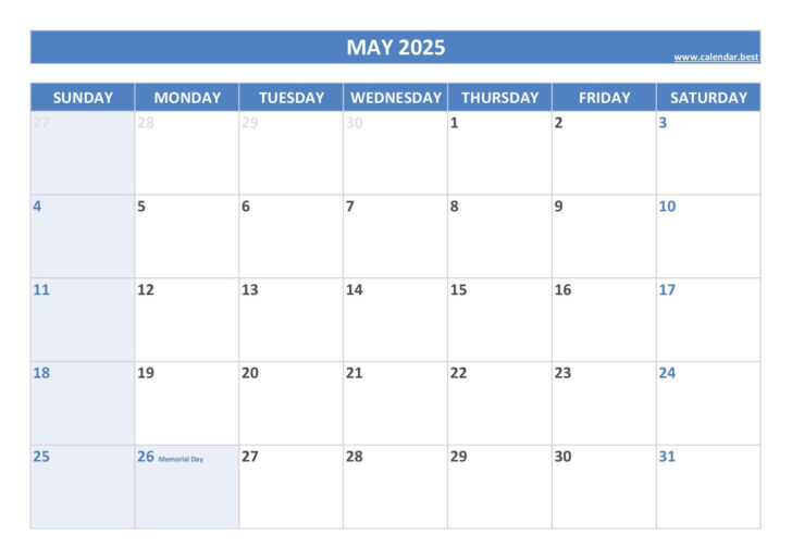 2025 Printable Calendar with Holidays by Month