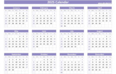 2025 Calendar With Week Numbers for Printable 2025 Full Year Calendar