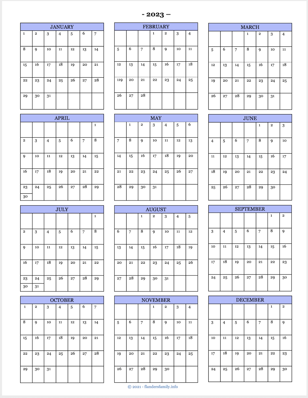 2025 Calendars For Advanced Planning for Blank 12 Month Calendar Printable 2025