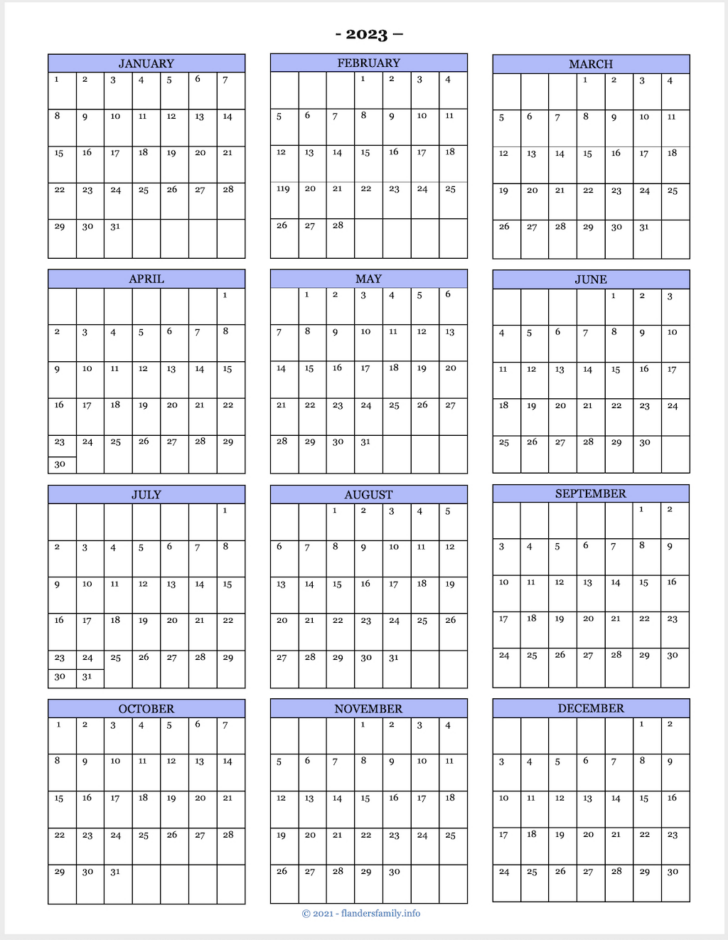 Blank 2025 Calendar Printable Free