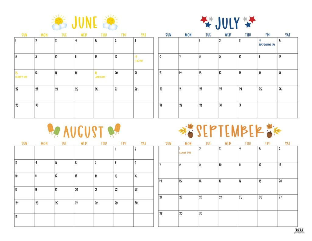 2025 Four Month Calendars - 31 Free Printables | Printabulls with regard to Printable 4 Month Calendar 2025