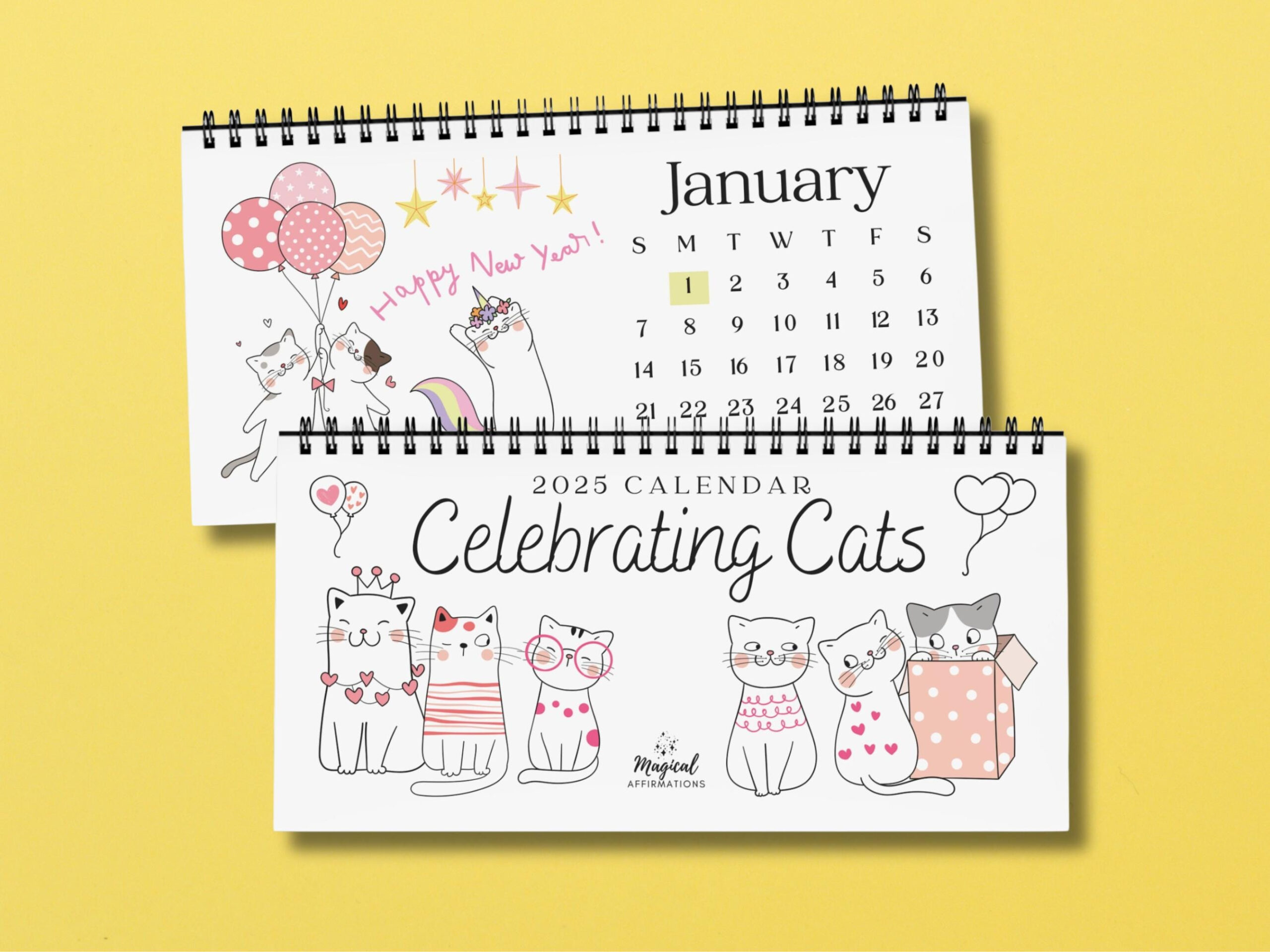 2025 Kids Cat Doodles Desk Calendar, Cute Kittens Celebrating pertaining to Free Printable Cat Calendar 2025