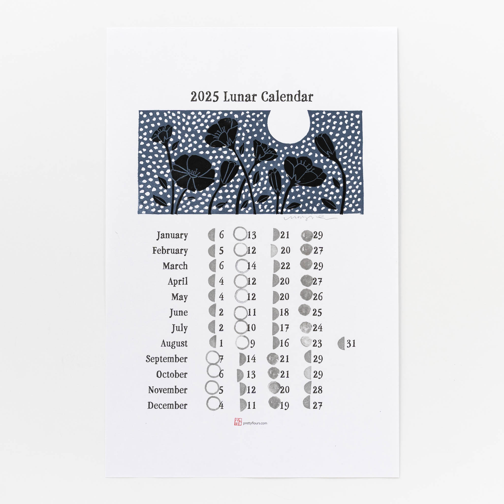 2025 Lunar Calendar – Pretty Flours for Printable 2025 Lunar Calendar