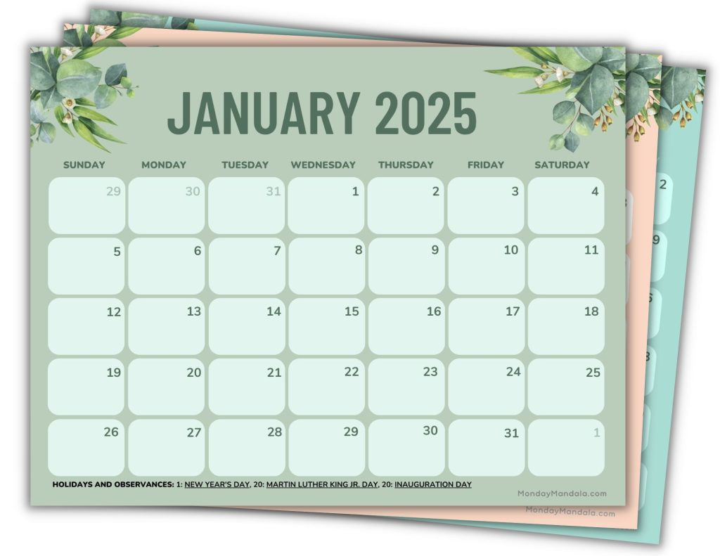 2025 Printable Calendars (56 Free Pdf Printables) in Fun Printable Calendar 2025