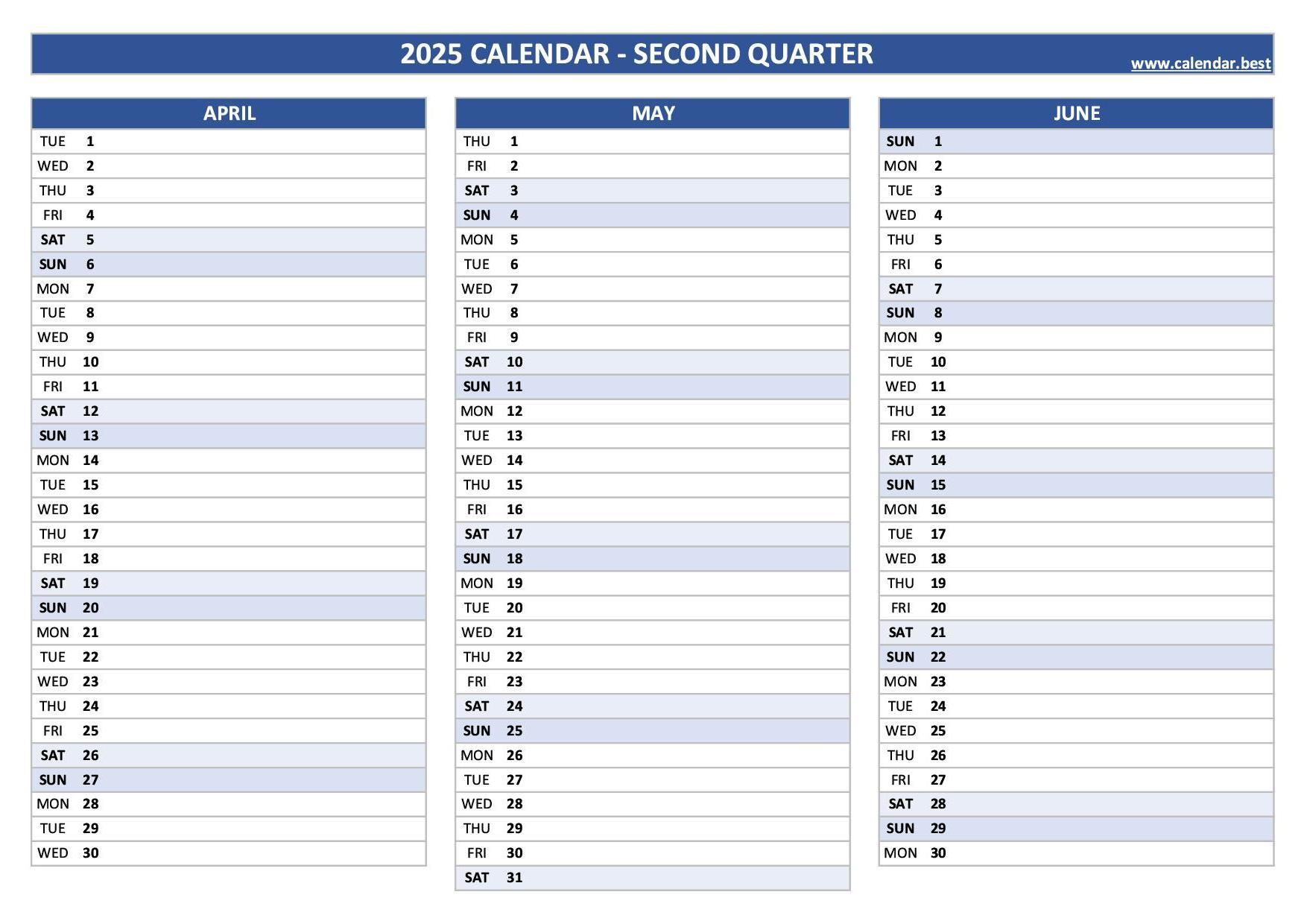 2025 Quarterly Calendar To Print intended for Printable Calendar 2025 Quarterly