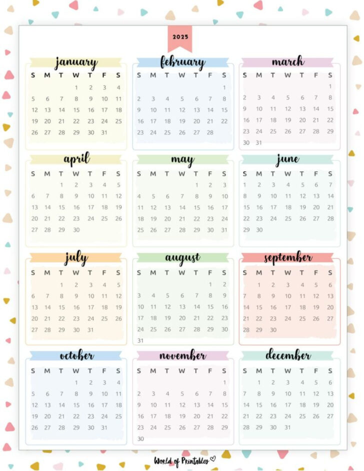 Cute 2025 Calendar Printable