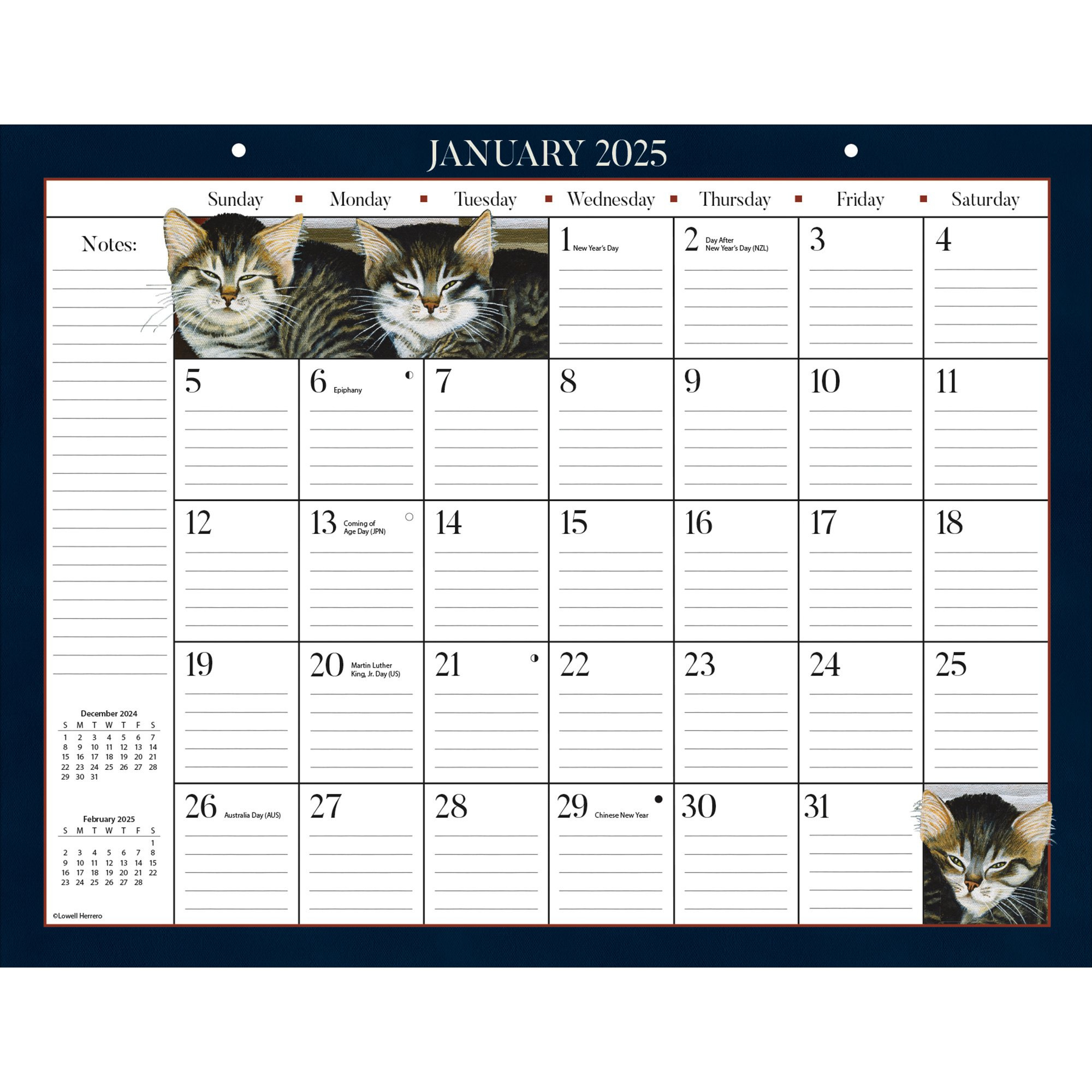 Amerikanische Katze Tischkalender 2025 for Cat Calendar 2025 Printable