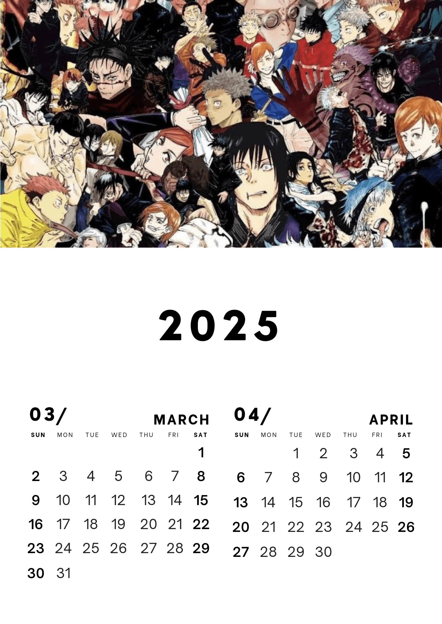 Anime Calendarmeliodassin015 - Raket.ph pertaining to Anime Calendar 2025 Printable