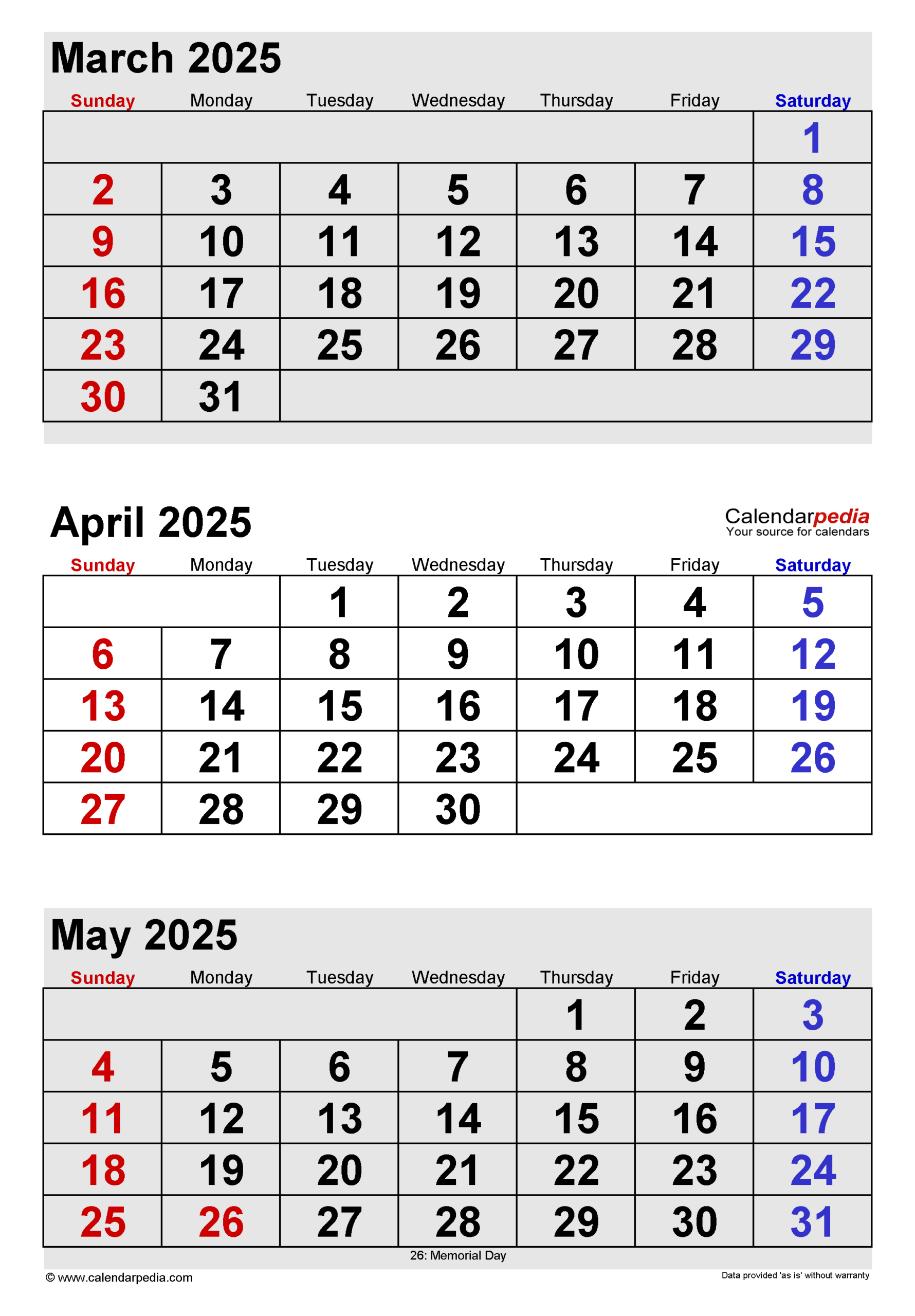 April 2025 Calendar | Templates For Word, Excel And Pdf in Printable Calendar April 2025 To March 2025