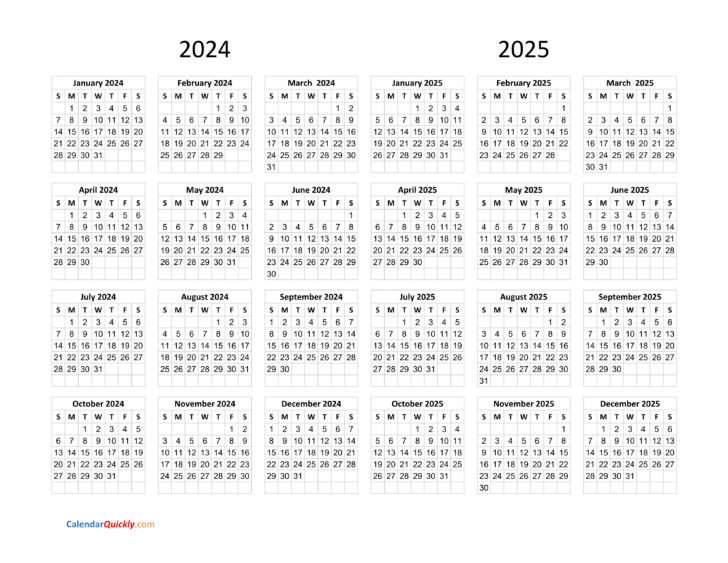 Free 2024 Calendar 2025 Printable