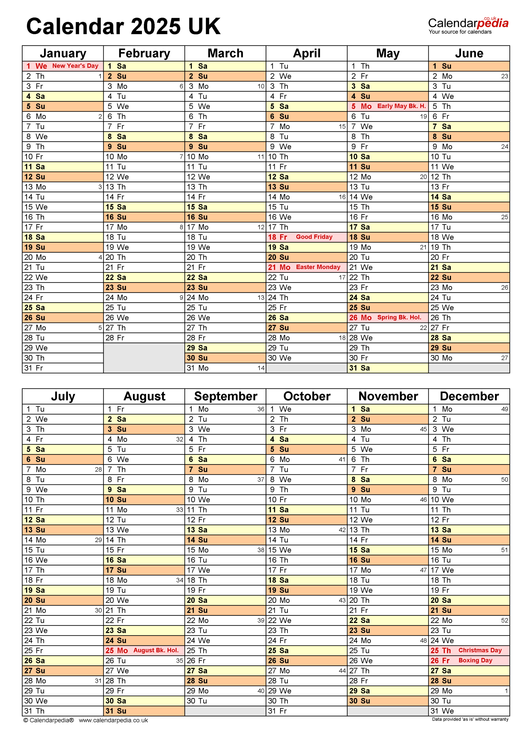 Calendar 2025 (Uk) - Free Printable Microsoft Excel Templates inside 6 Month Calendar 2025 Printable Free