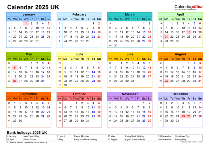 2025 Calendar Printable with Holidays Free Download