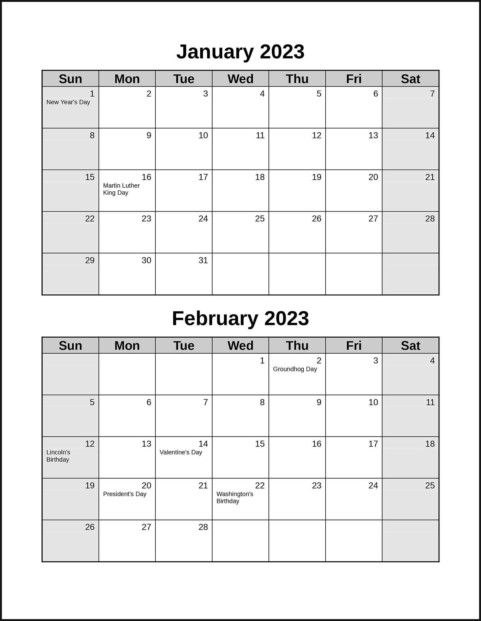 Calendarsthatwork - Double Month for Printable Calendar 2025 2 Months Per Page