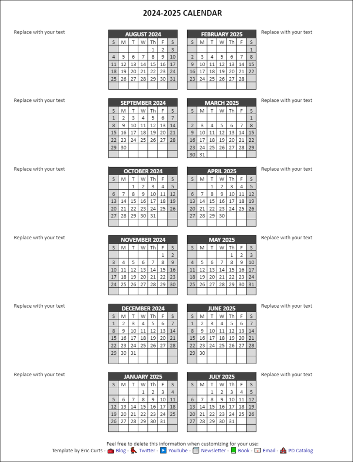 2025 Google Calendar Printable