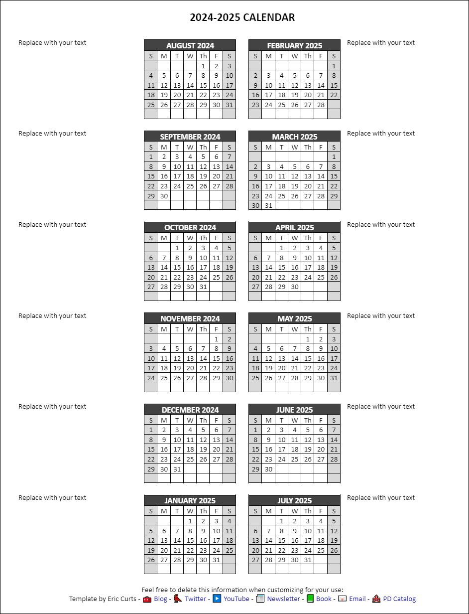 Control Alt Achieve: Google Docs Calendar Templates For The 2024 pertaining to 2025 Google Calendar Printable