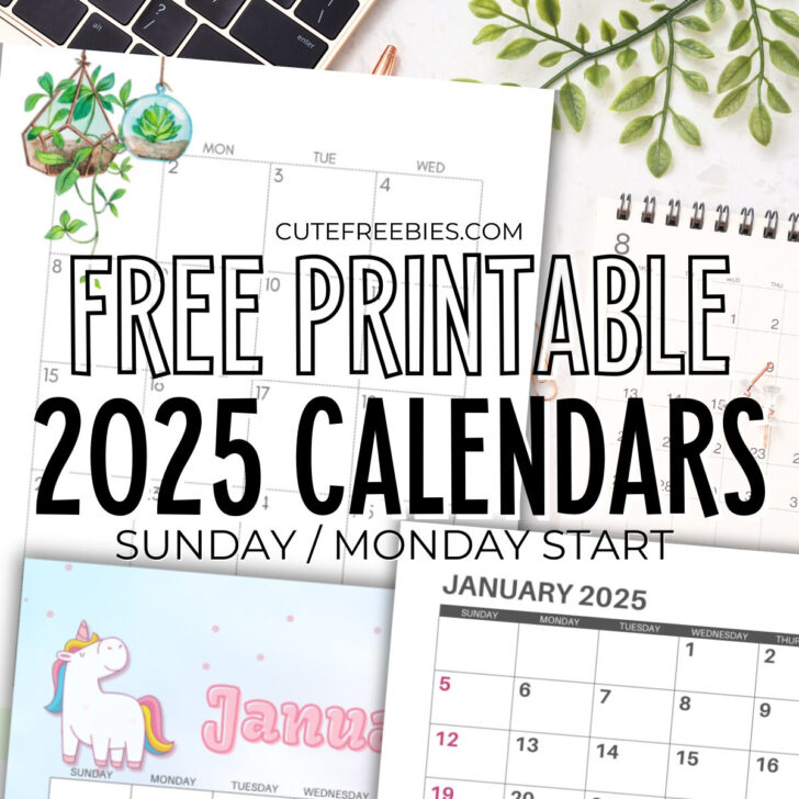 Large Wall Calendar 2025 Printable