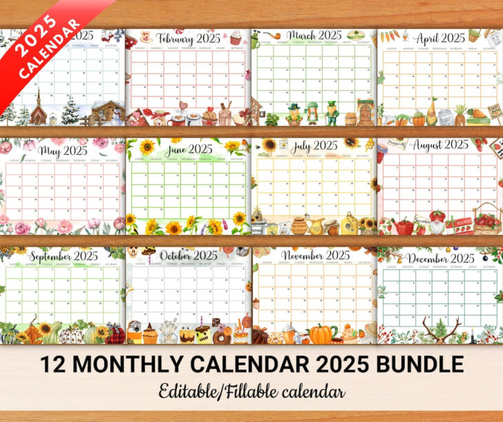 Fillable Calendar 2025 Printable