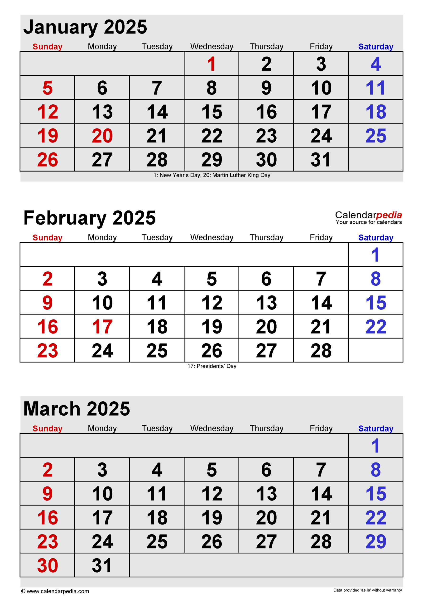 February 2025 Calendar | Templates For Word, Excel And Pdf in Printable February And March 2025 Calendar