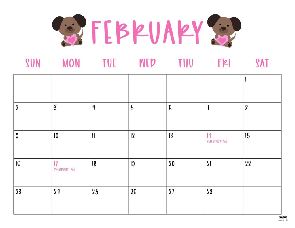 February 2025 Calendars - 107 Free Printables | Printabulls intended for Free Printable February 2025 Calendar With Holidays