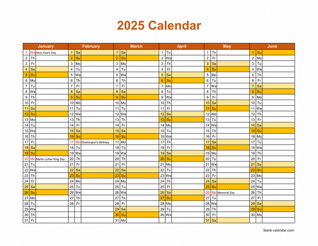 Free Download Printable Calendar 2025, Month In A Column, Half A for 2025 Calendar Printable Month Per Page