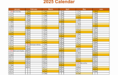 Free Download Printable Calendar 2025, Month In A Column, Half A throughout 2025 Horizontal Calendar Printable