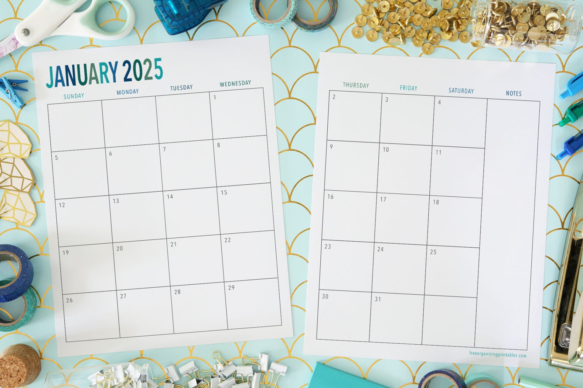 Free Printable 2 Page Blank Monthly Calendar 2025 throughout Free Printable Calendar 2025 2 Months Per Page