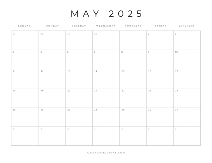 Free Printable Calendar 2025 Template Free Printable Calendar 2025 Template