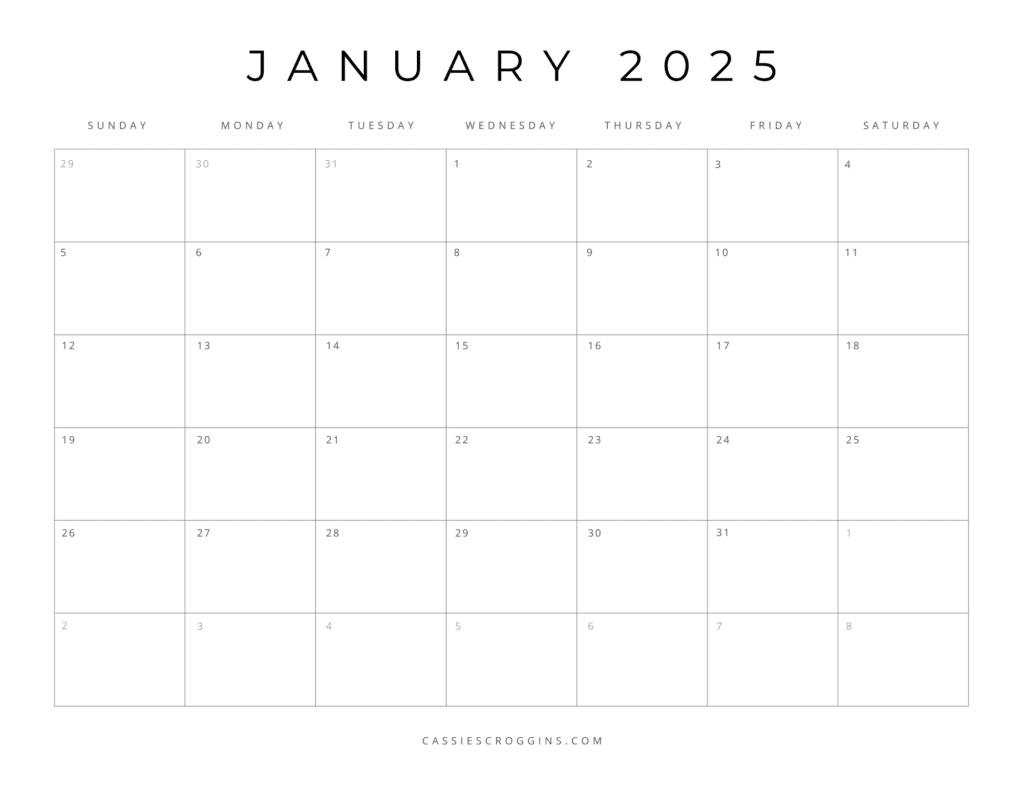 Free Printable 2025 Blank Calendar Templates (All 12 Months) regarding Free Printable Calendar September 2025