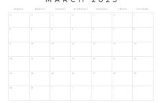 Free Printable 2025 Blank Calendar Templates (All 12 Months) regarding Printable Blank March 2025 Calendar