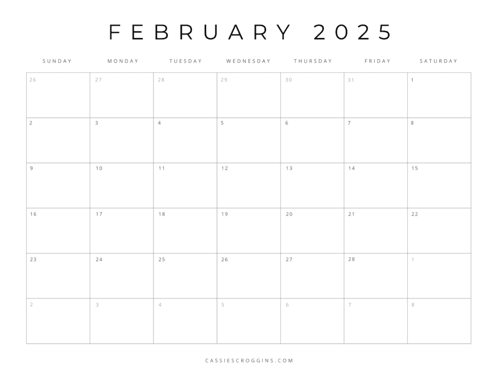 Free Printable 2025 Blank Calendar Templates (All 12 Months) throughout Printable 2025 Monthly Calendar With Holidays