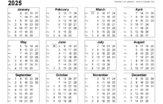 Free Printable Calendars And Planners 2025, 2026 And 2027 with 2025 Calendar Strip Printable