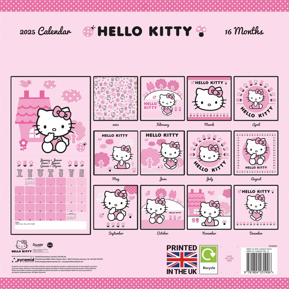 Hello Kitty Calendar 2025 inside Printable Sanrio Calendar 2025