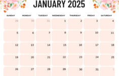 January 2025 Calendar (52 Free Pdf Printables) with Printable 2025 Monthly Calendar Free