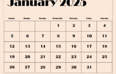 January 2025 Calendar Printable Pdf Template With Holidays with regard to January 2025 Calendar Printable Free