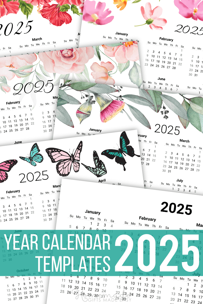 January 2025 Calendar Printable With Holidays throughout 2025 Printable Calendar Homemade Gifts Made Easy