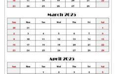 January To April 2025 Calendar Printable Pdf | Four Months Calendar with regard to February March April 2025 Calendar Printable