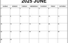 June 2025 Calendar | Free Printable Calendars in June Printable Calendar 2025