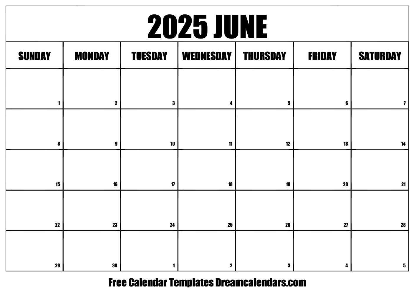 June 2025 Calendar - Free Printable With Holidays And Observances within July 2025-June 2025 Calendar Printable