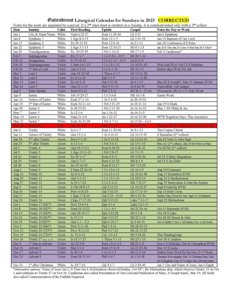 Liturgical Calendar 2025 Printable Free Download